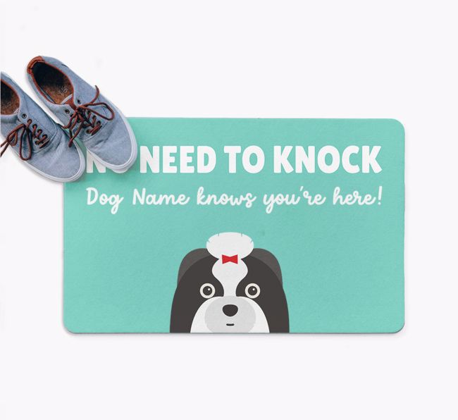 No Need To Knock: Personalized {breedFullName} Doormat